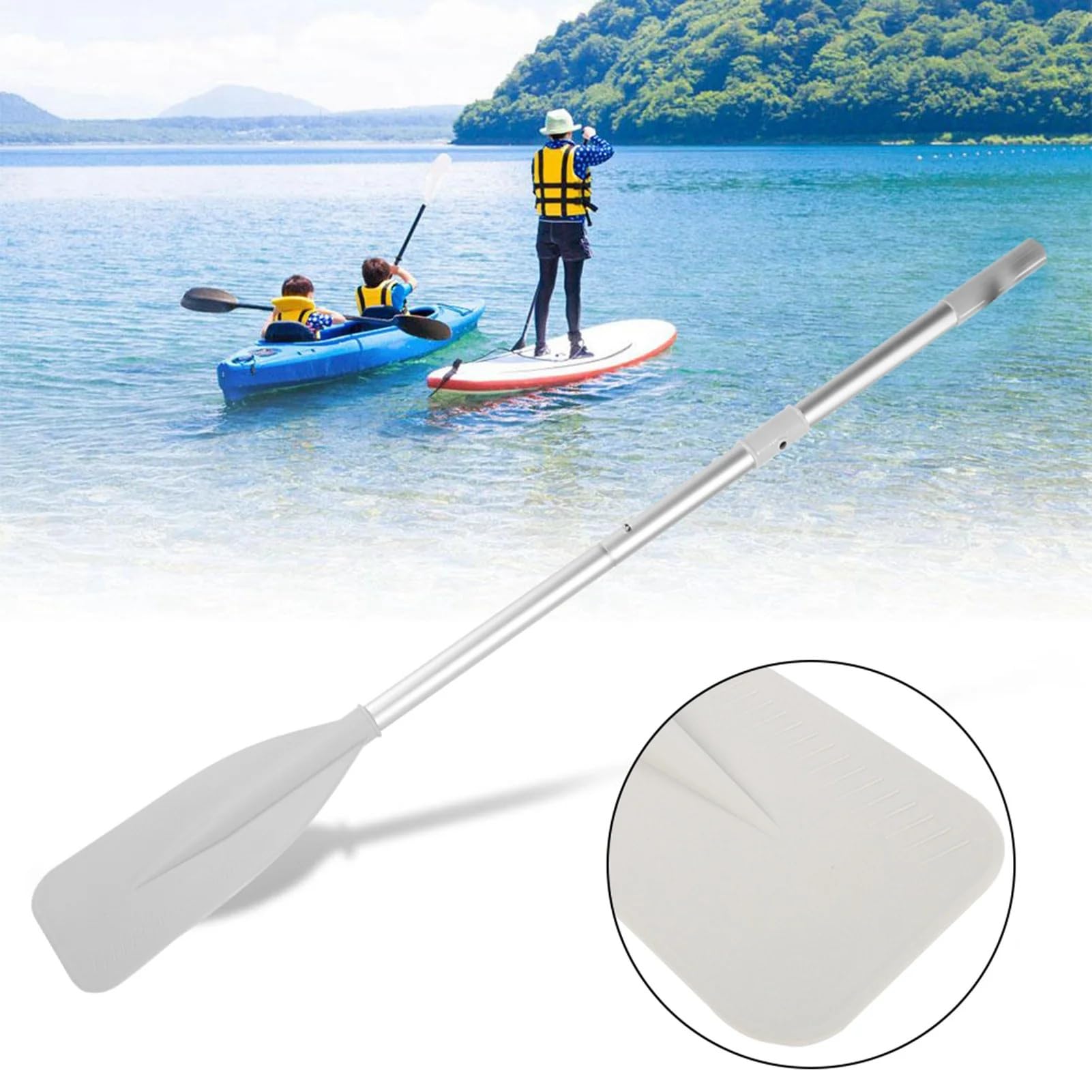 Kajak Paddel Paddel mit hoher Widerstandsfähigkeit, aufblasbar | Beiboot Kanu Wasser Marine Sport Ruder aus Aluminiumlegierung mit Stangenset