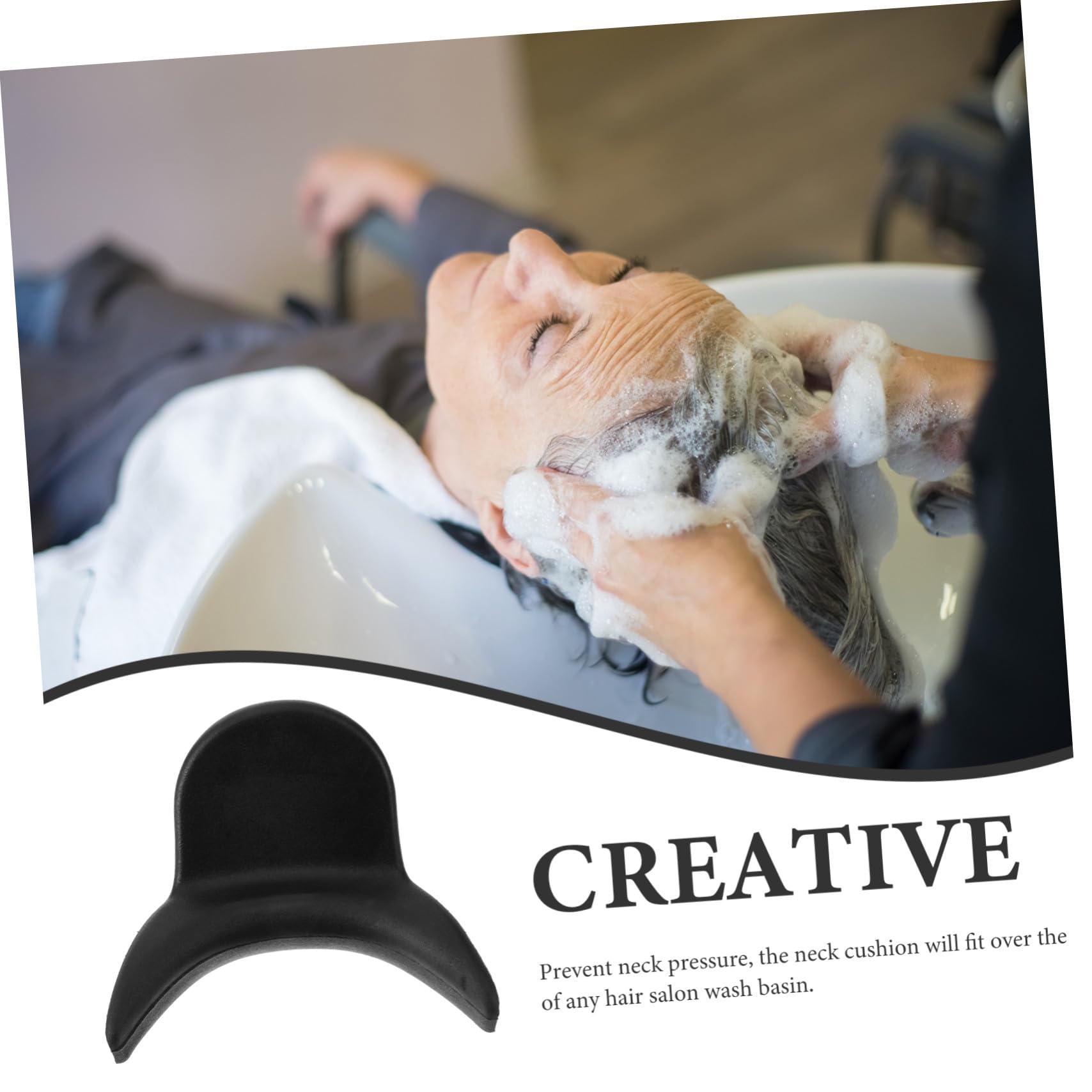 COLLBATH Almohada para Cuello Lavacabezas de Silicona Cojín Ergonómico para Cama Champú de Peluquería Reposacabezas Cómodo y Resistente para Salón Spa
