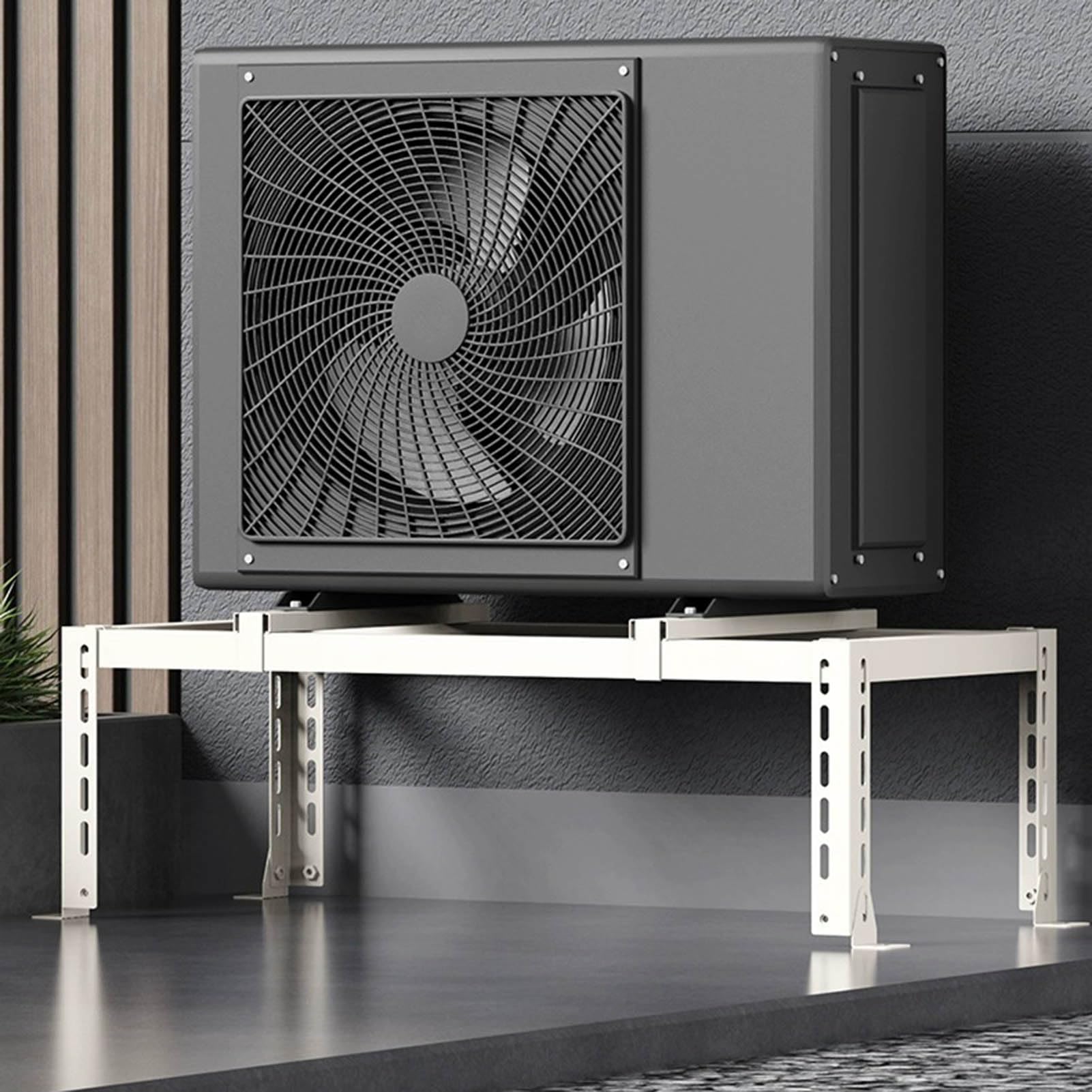 Staffa di supporto per condizionatore d'aria mini split, base di supporto per condensatore universale per carichi pesanti per unità AC senza condotto e sistemi HVAC, staffa per compressore esterno