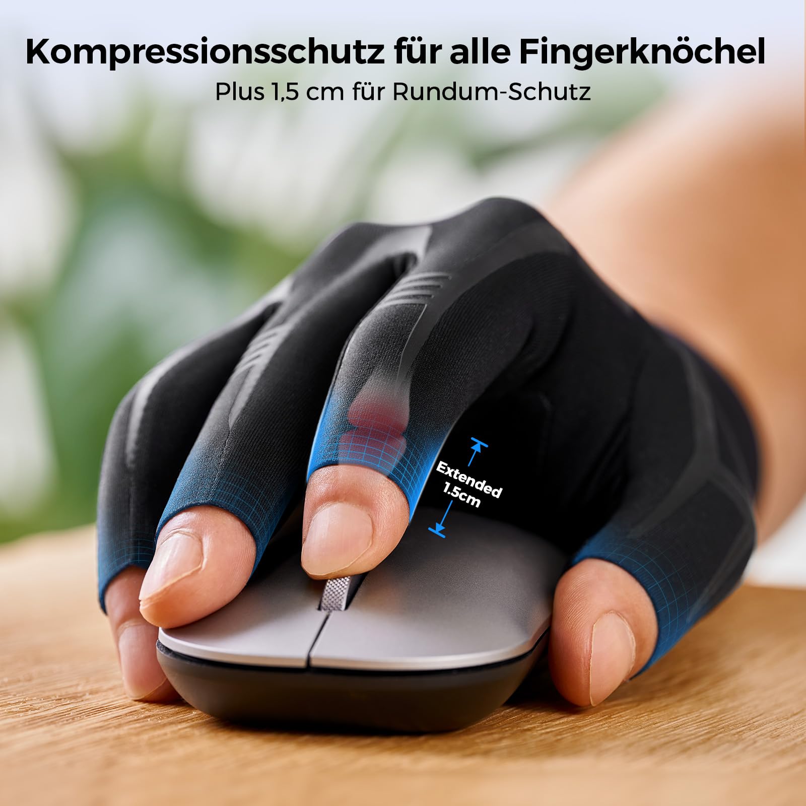 FREETOO Vollhand-Kompression Arthrose Handschuhe, Hochelastische Anliegende Kompressionshandschuhe für Arbeit Schlafen Sport, Schmerzlindert Polyneuropathie Handschuhe für Arthritis Karpaltunnel
