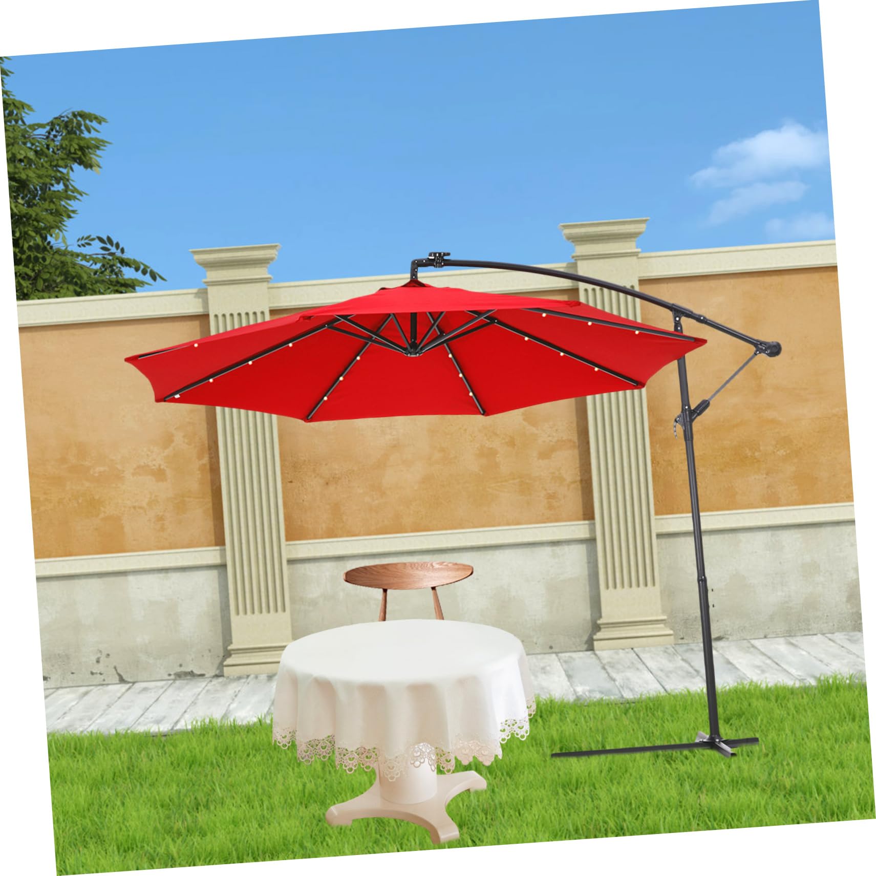 Housse de Parasol pour Grand Parasol de Jardin Protection de Terrasse Extérieur