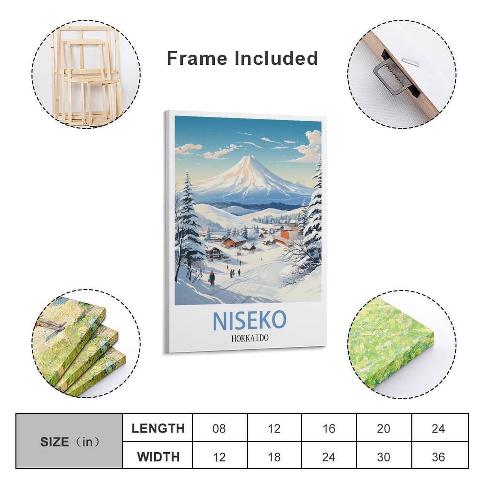 Amazon.com: GuYaNa Niseko Ski Hokkaido Vintage Travel Poster