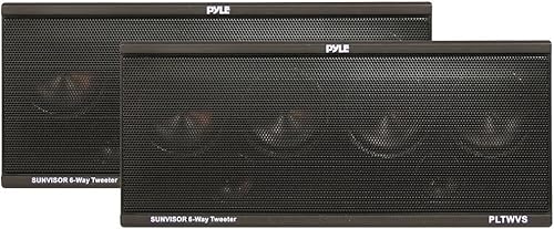 Pyle Altavoz estéreo para automóvil de 6 vías, sistema de altavoces de sonido fuerte de alta potencia de 200 W con rango medio piezoeléctrico de