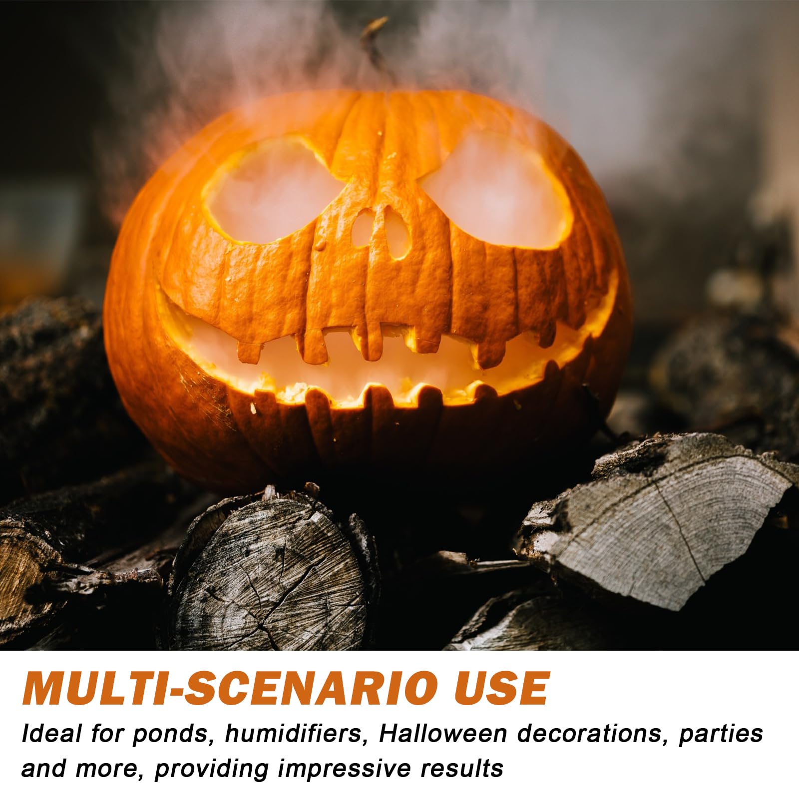 Ultradźwiękowa maszyna do mgły pryskającej: mini rozpylacz do stawu, nawilżacz powietrza, 12 diod LED zmieniających kolor maszyna do mgły, nebulizator na Halloween, Pumpkin, garnek czarownicy,