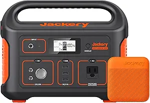 Jackery Portable Power Station Explorer 500 and 102W Fast Charger, 518Wh Solar Generator Lithium Battery with 500W AC Outlet for Home Use, Emergency Backup,Road Trip Camping (Solar Panel Optional)