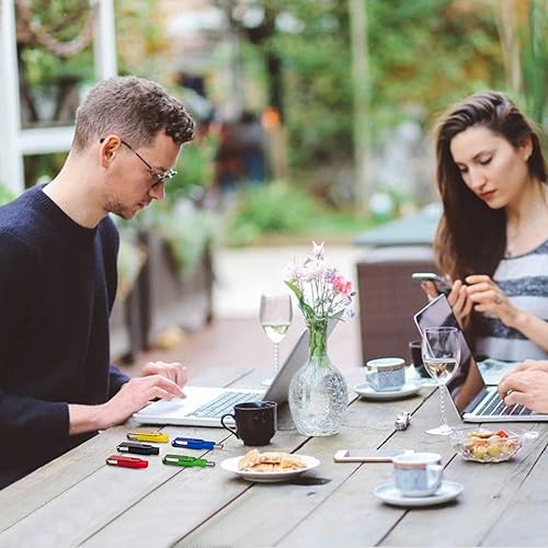 Miniatura 7 de Unidades flash USB de 16 GB, memoria USB, diseño giratorio de pulgar, Memory Stick con luz LED para almacenamiento externo y datos de respaldo,