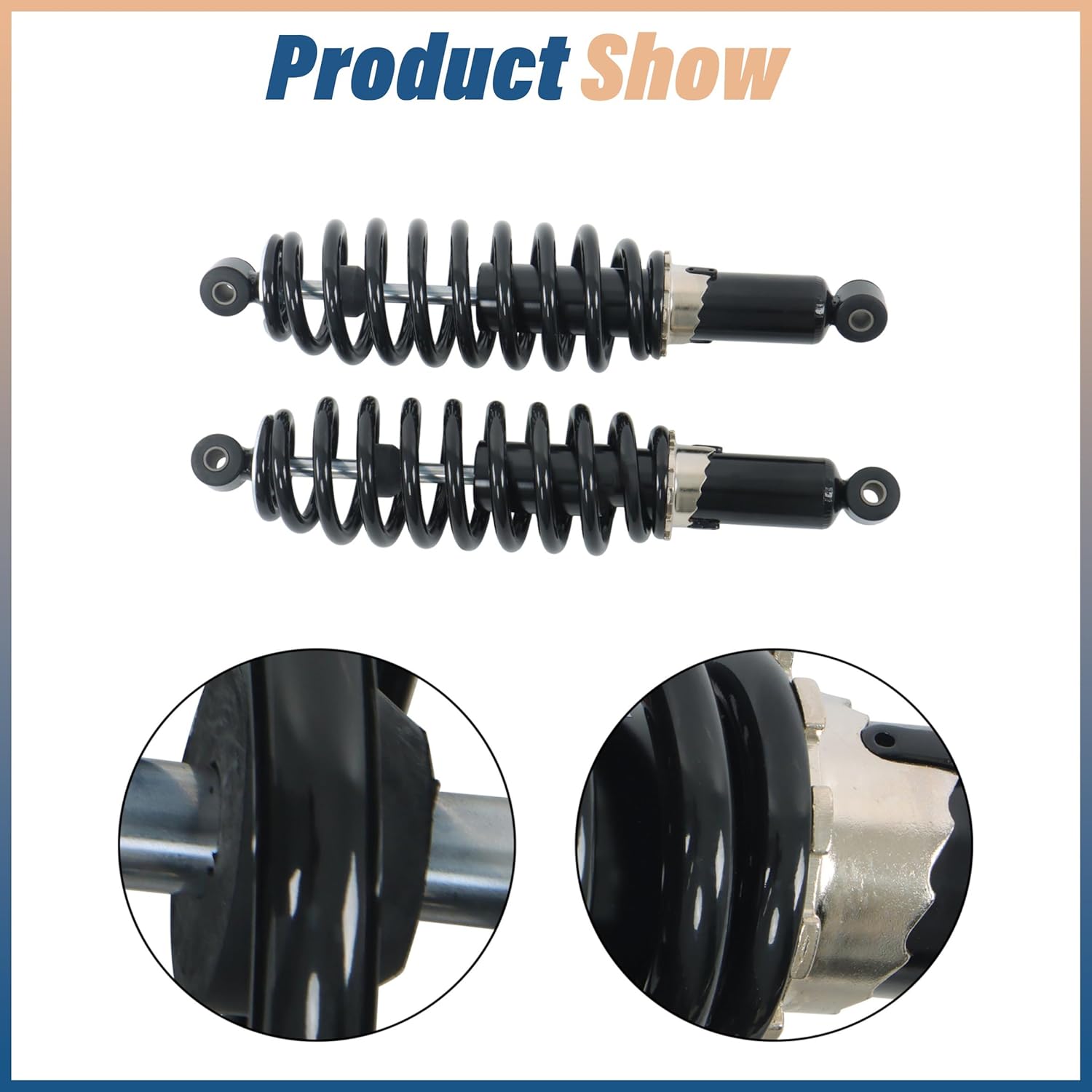 zeech Replacement for AUC12197 Iron Black Two Front Shock Absorbers Replacement for John XUV XUV590E XUV590I XUV590M Gator