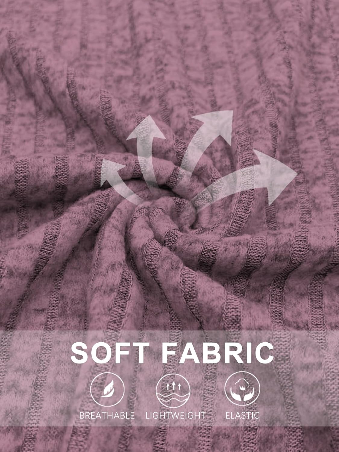 VOGRACE Womens Sweaters Plus Size Dressy Long Sleeve Shirts Oversized V Neck Sweaters Fall Casual Tees 1X Wine Red - Image 4