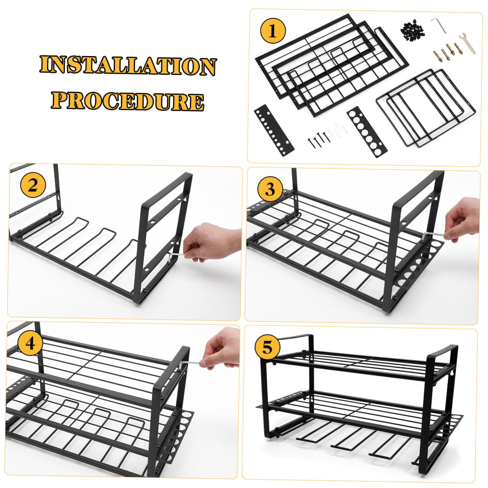 Organizer Per Utensili Elettrici Per Trapani e Cacciaviti Carbonio Facile Installare Per Garage e Officina