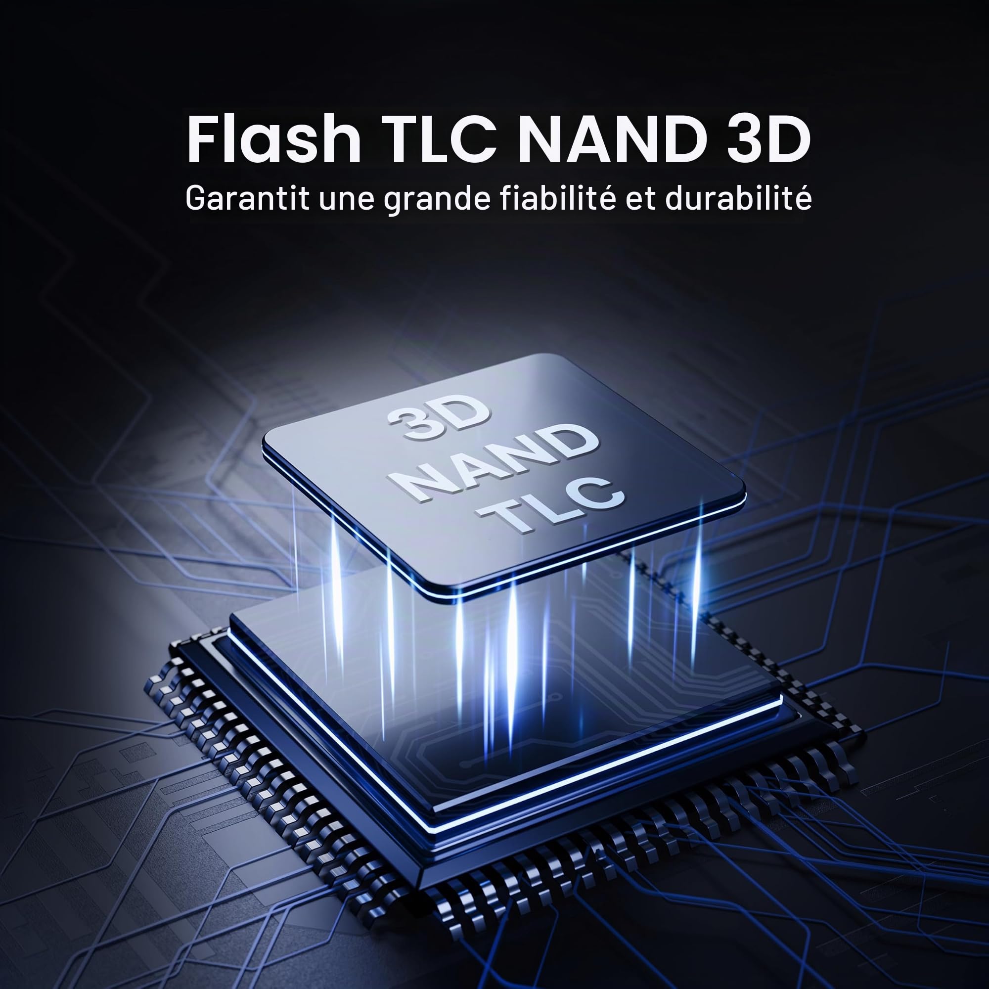SSD Interne 512 Go SATA III 2,5" Vitesse de Lecture jusqu'à 550 Mo/s
