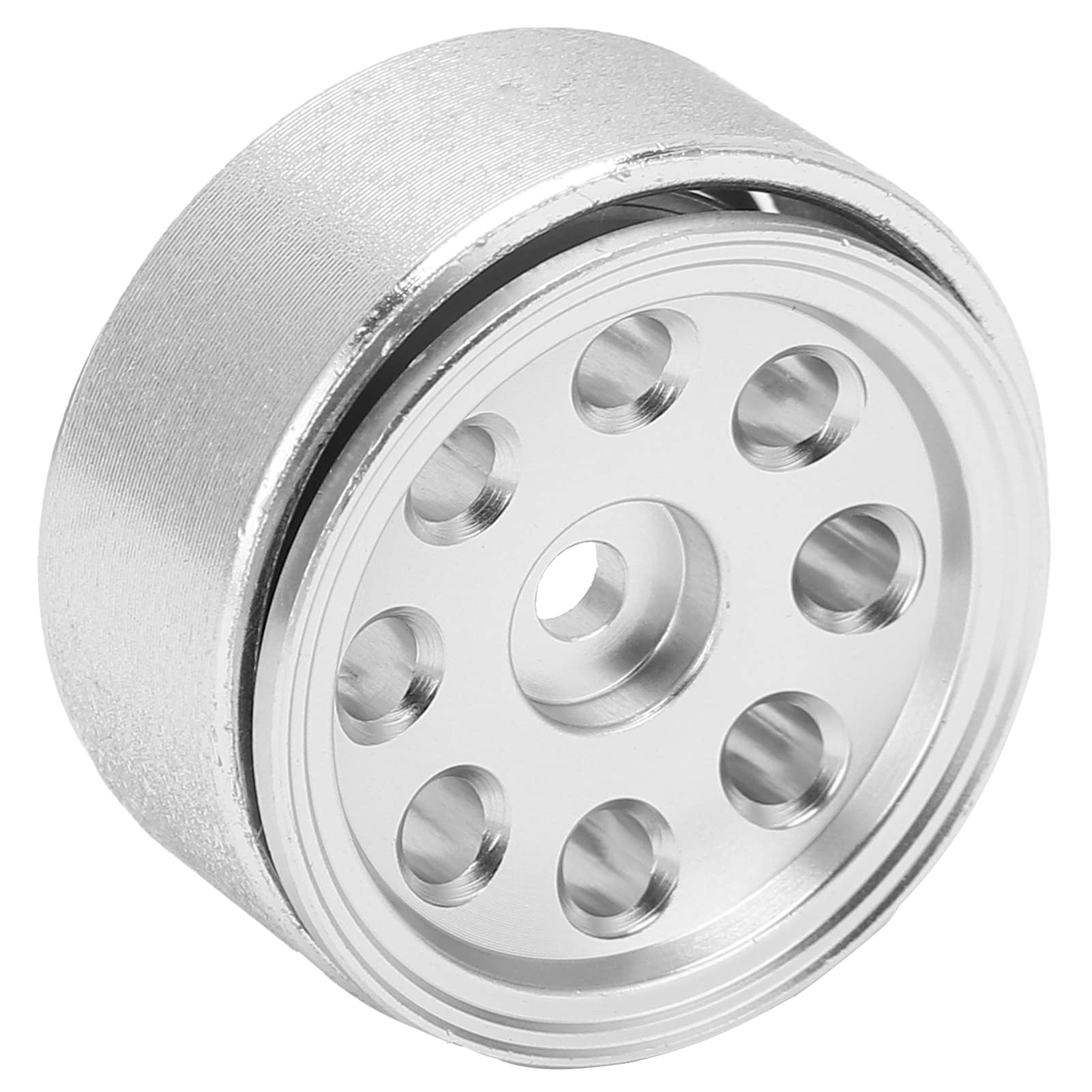 Accesorio duradero de aleación de aluminio con cubo de rueda RC para modelo de simulación Axial 1/24 (Silver)
