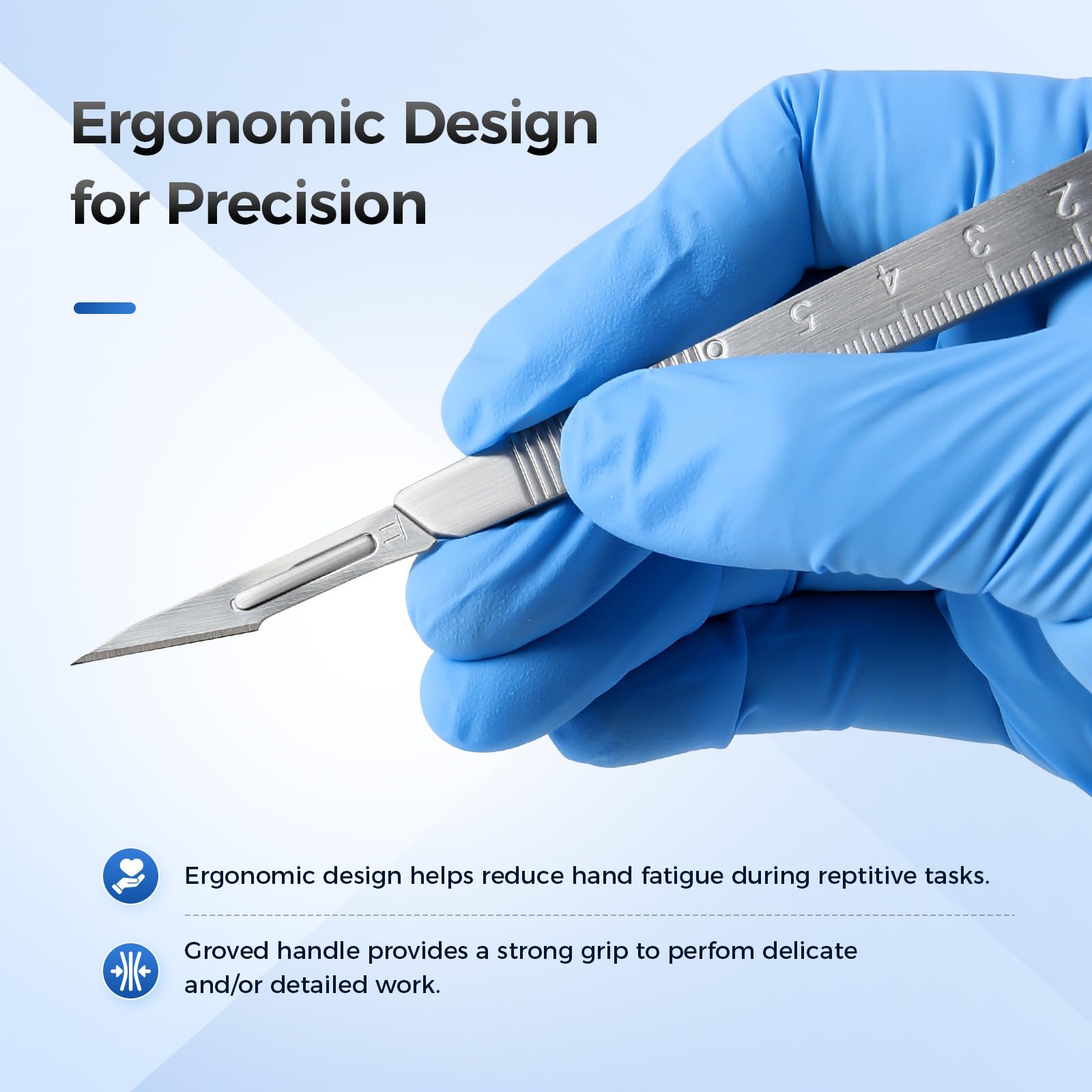 JMU 2 Pcs Scalpel Handle No 3, Stainless Steel Dermaplane Handle — Amazon image 4