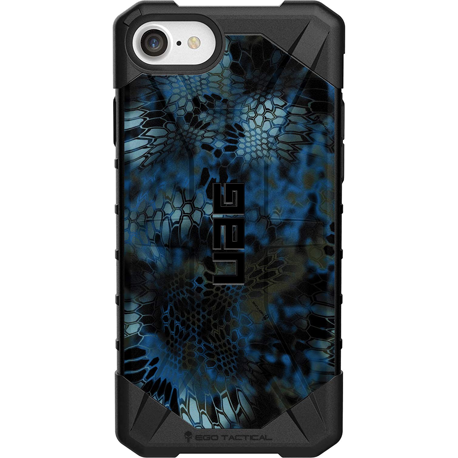 EGO TACTICALBlue Kryptek Camo Neptune Limited Edition - Authentic UAG Urban Armor Gear Case for Apple iPhone SE 2nd Gen-2020, 8, 7, 6s, 6 Standard 4.7"