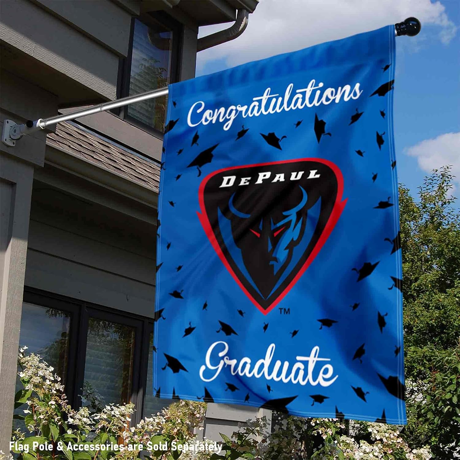 DePaul Blue Demons Graduation Gift Banner Flag