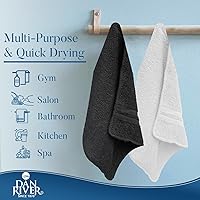 Vista 238 de DAN RIVER Juego de 4 toallas de baño, 27 x 54 pulgadas, 100% algodón, más grandes y ligeras, de secado rápido, súper suaves y absorbentes, toallas