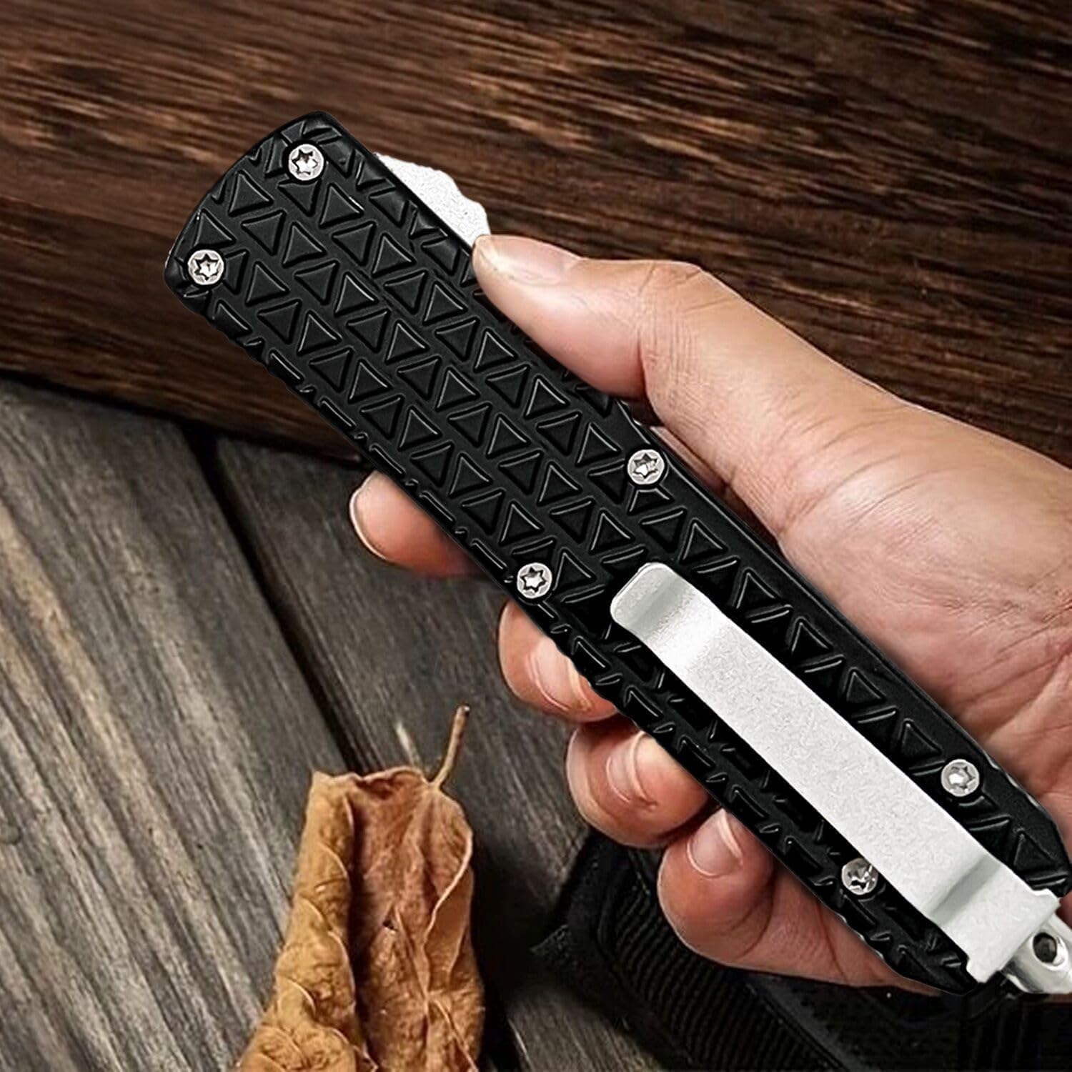 Outdoor Hunting Gear, Survival, Fishing, Camping, Hiking, Riding, Scuba Diving,Outdoor Pocket knife Survival Tools with Glass Breaker for Camping Hunting,Glass Breaker Handle Black