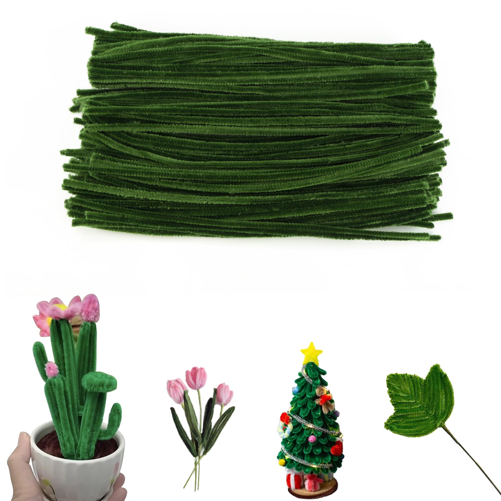 Scovolini Per Alberi Di Natale Fai-da-te – Kit Decorativo Verde, Per Creare Addobbi Natalizi Artigianali