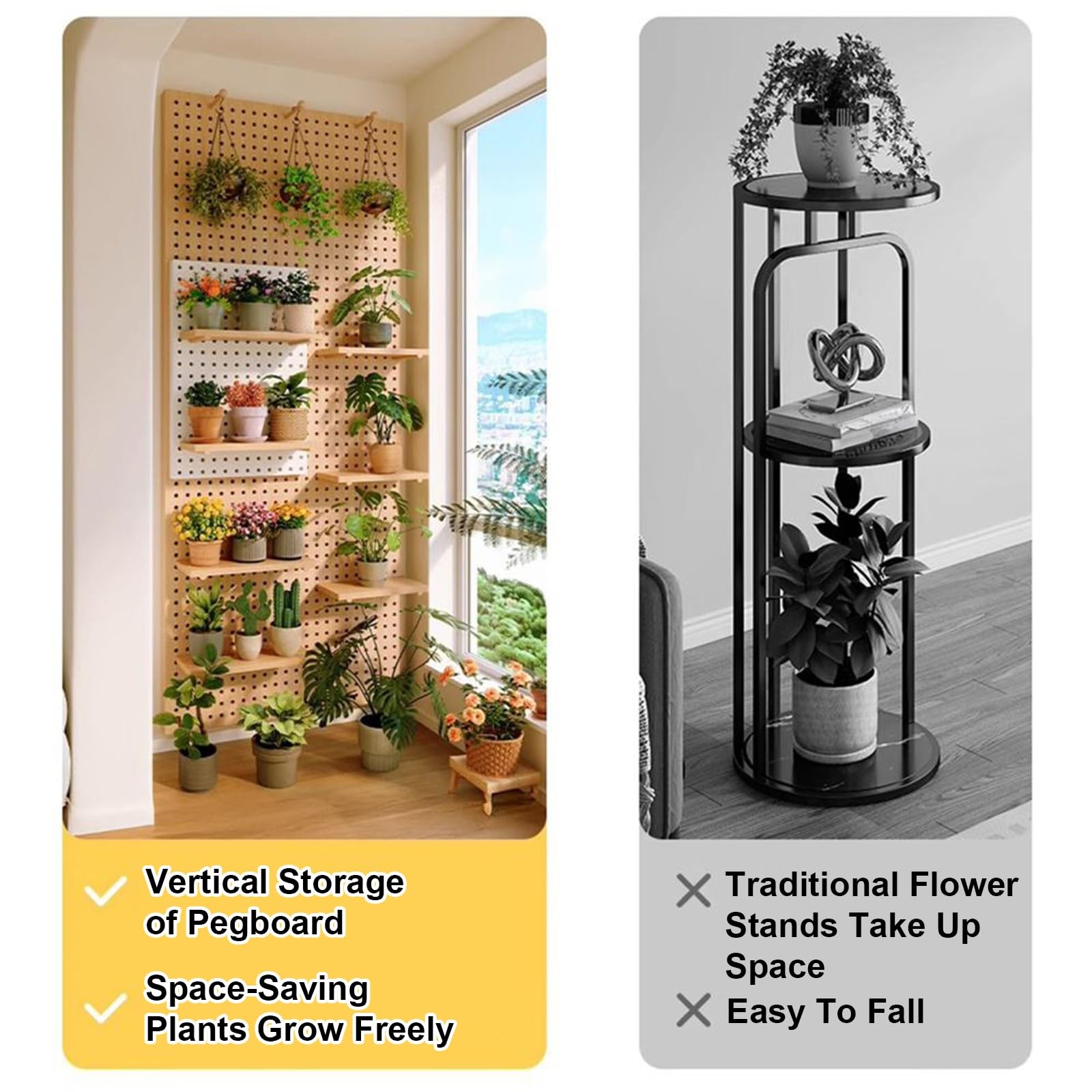 Holz-Stecktafel Zur Wandmontage, Diy-Hängeplatte, Holz-Pegboard-Kombinations-Wand-Organizer-Kit für Zuhause, Büro, Schlafzimmer(Green)