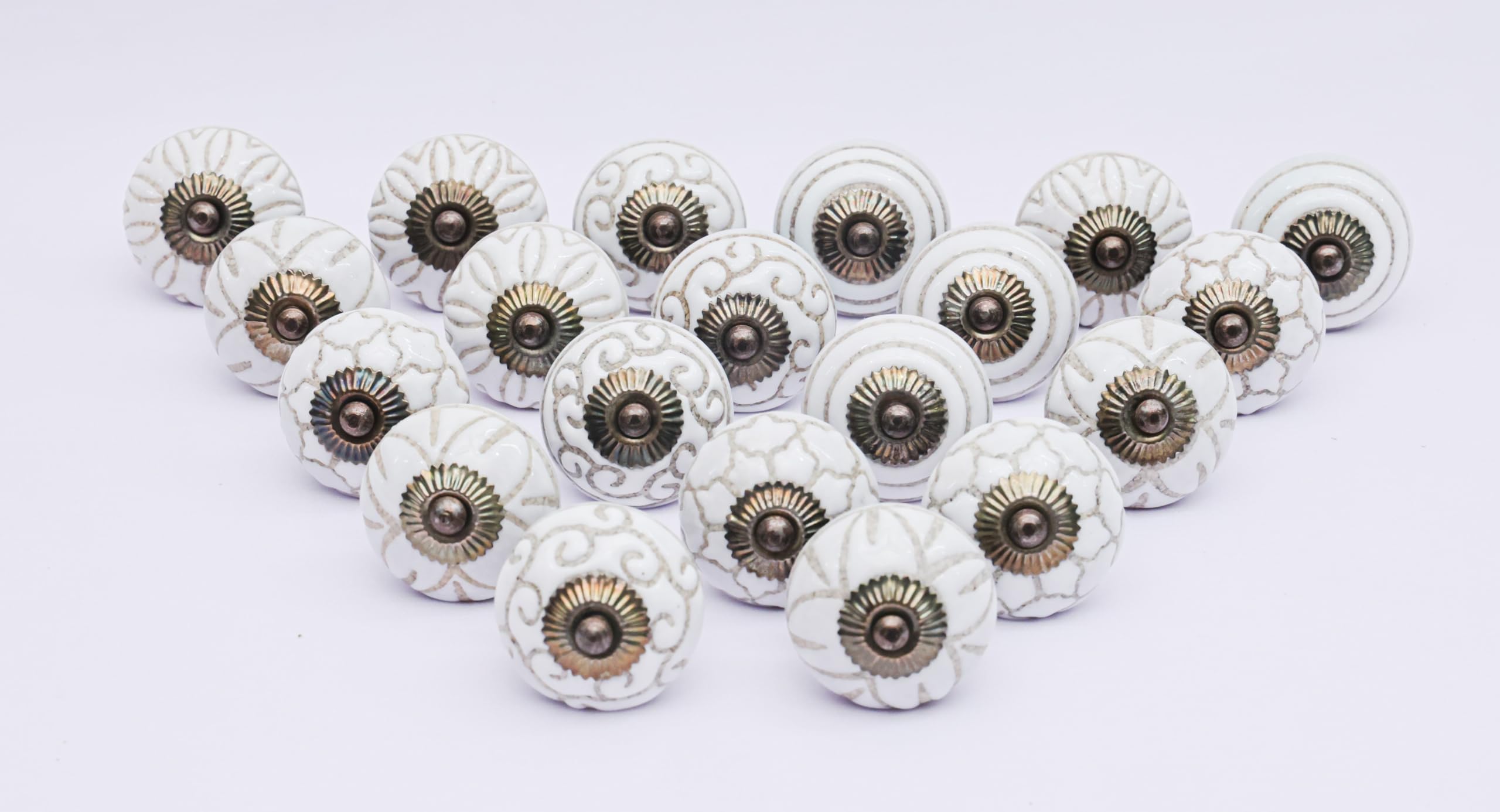 Set of 20 Pieces Multicolor Hand Made Ceramic Door Knobs for Drawer Cabinet Kitchen (Round 3) (B0DC6BRV9Y) Amazon Price History, Amazon Price Tracker