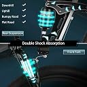 ROAD FASTARS BMV X6 Foldable Cruiser Bicycle | 26-Inch Bike with 21-Speed Gears, Dual Disc Brakes, Hydraulic Suspension & Carbon Steel Frame | Perfect for City & Off-Road Adventures (Black 3 s) gallery image