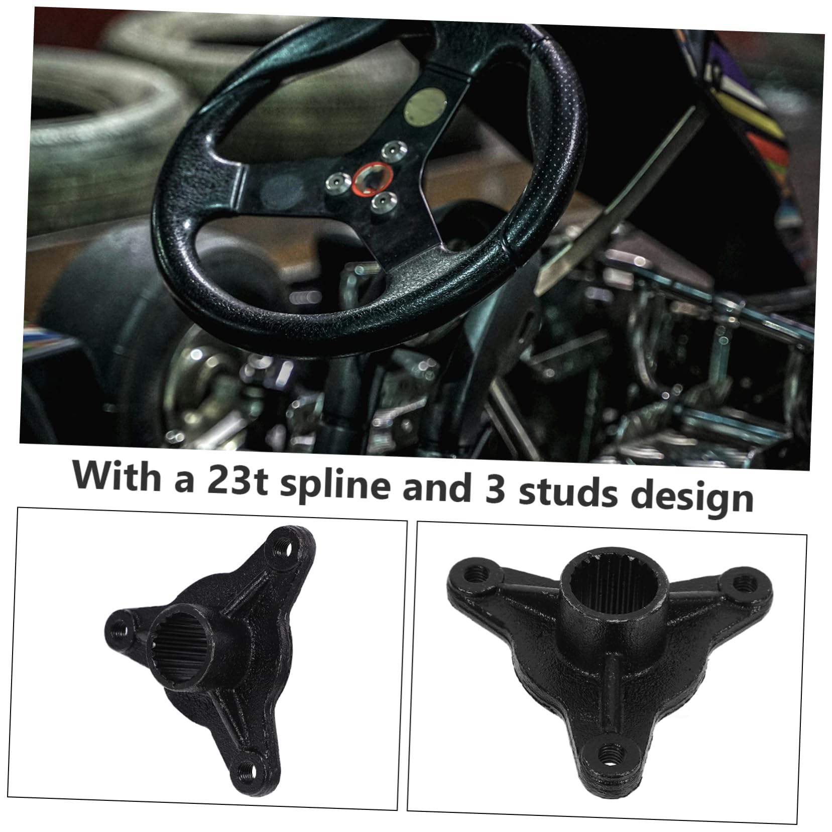 10 Pièces moyeu d'essieu arrière accessoires vtt roulement de roue arrière faire du karting Moyeu de roue cannelée à 23 dents accessoires de remplacement de vtt d'aluminium iplusmile