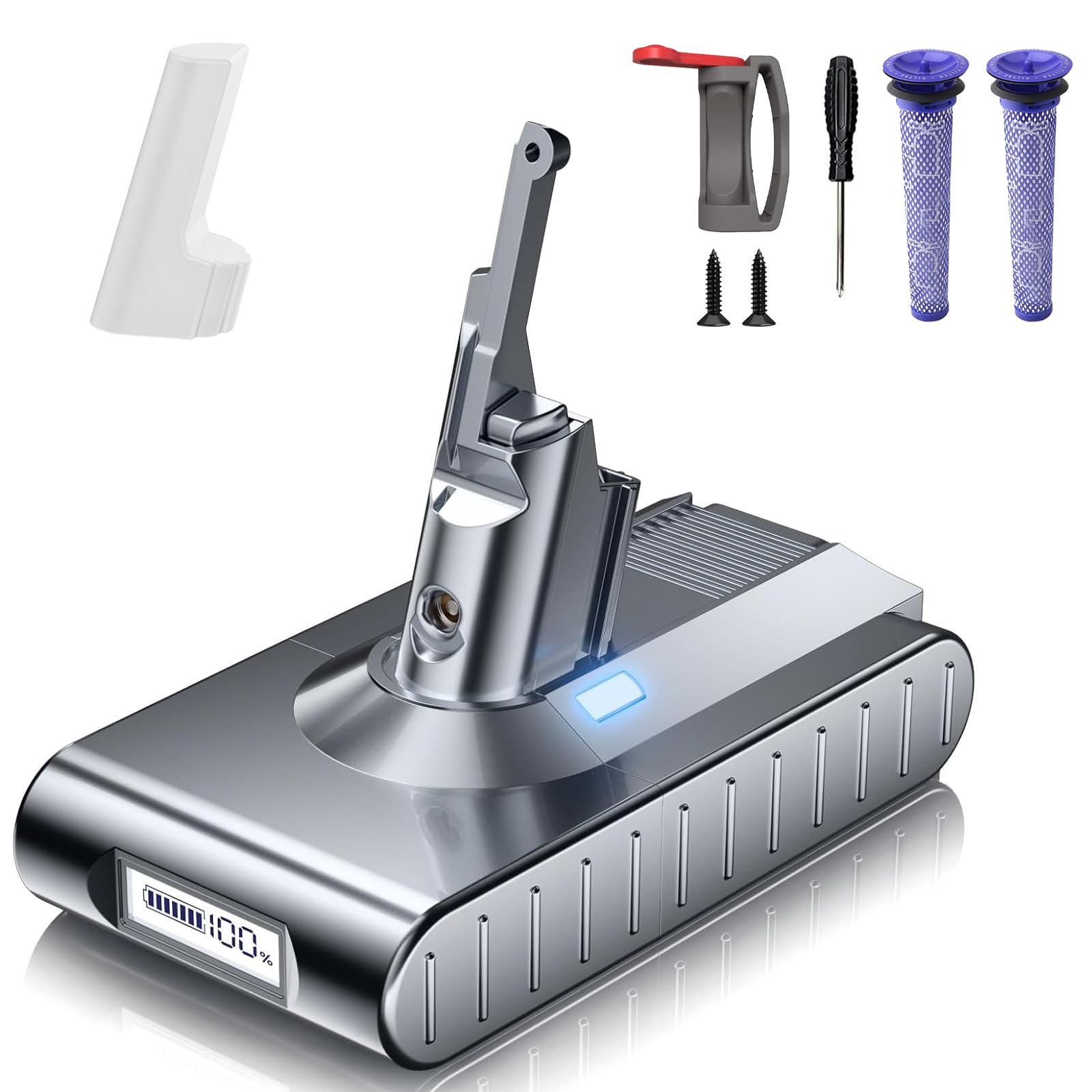 V8 for Dyson Replacement Li-ion Battery for Dyson SV10 with Power Display