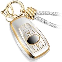 Vista 53 de Funda para Llavero de Audi con Accesorios de Llavero de Cuerda Trenzada de Metal, Estuche Suave Mejorado para Llave A3 A6-A8 E-Tron S3 RS6-7 SQ7-8