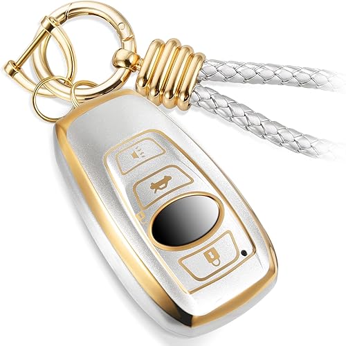 Miniatura 53 de Funda para Llavero de Audi con Accesorios de Llavero de Cuerda Trenzada de Metal, Estuche Suave Mejorado para Llave A3 A6-A8 E-Tron S3 RS6-7 SQ7-8