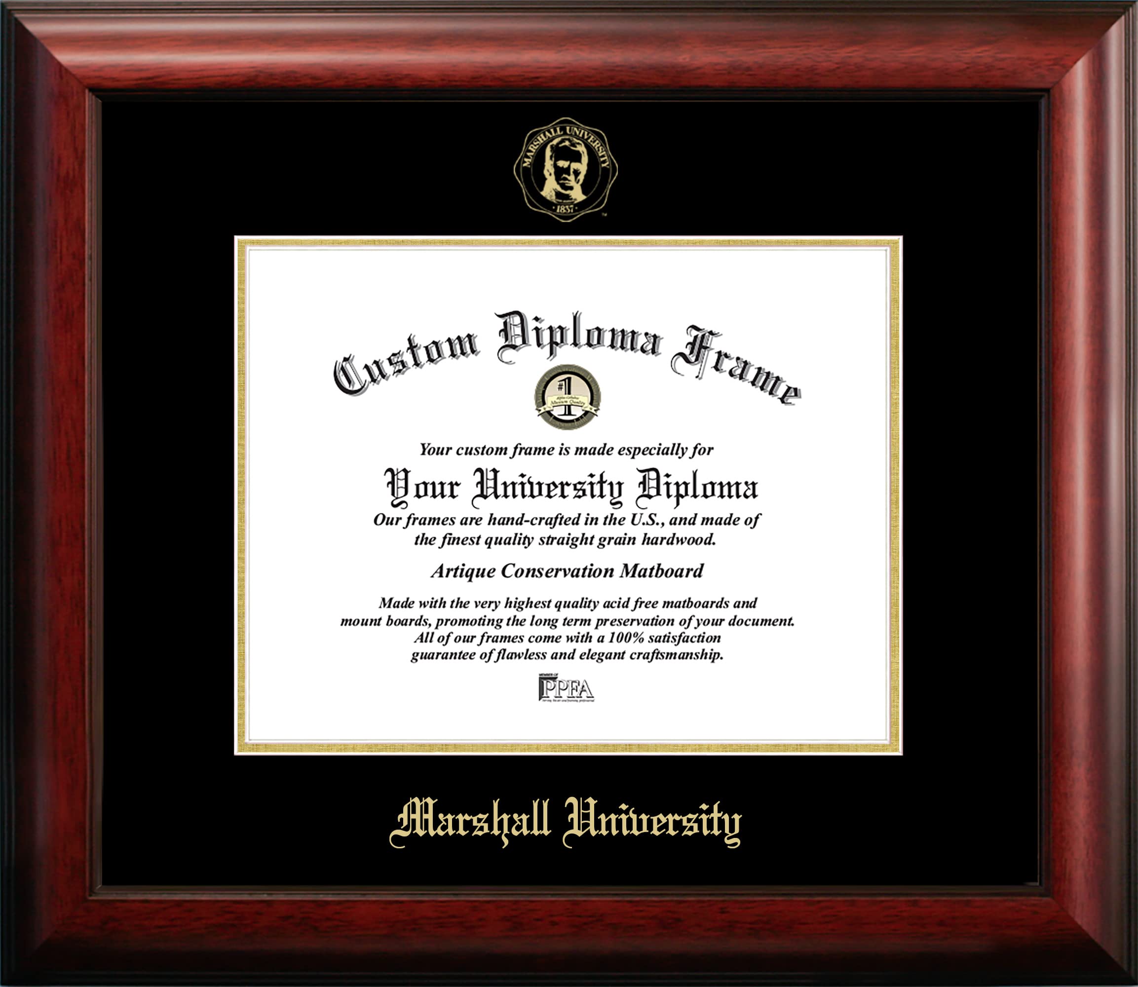 Campus Images Marshall UniversityGold Embossed Diploma Frame