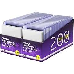 400 Card Sleeves Hard Plastic Premium Baseball Card Sleeves 3 x 4 Trading Cards Holder Sports Football Game