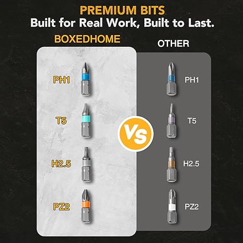 Miniatura 4 de BoxedHome Juego de destornilladores de trinquete magnético 24 en 1, kit de destornilladores de precisión multipunta con mango en T desmontable para