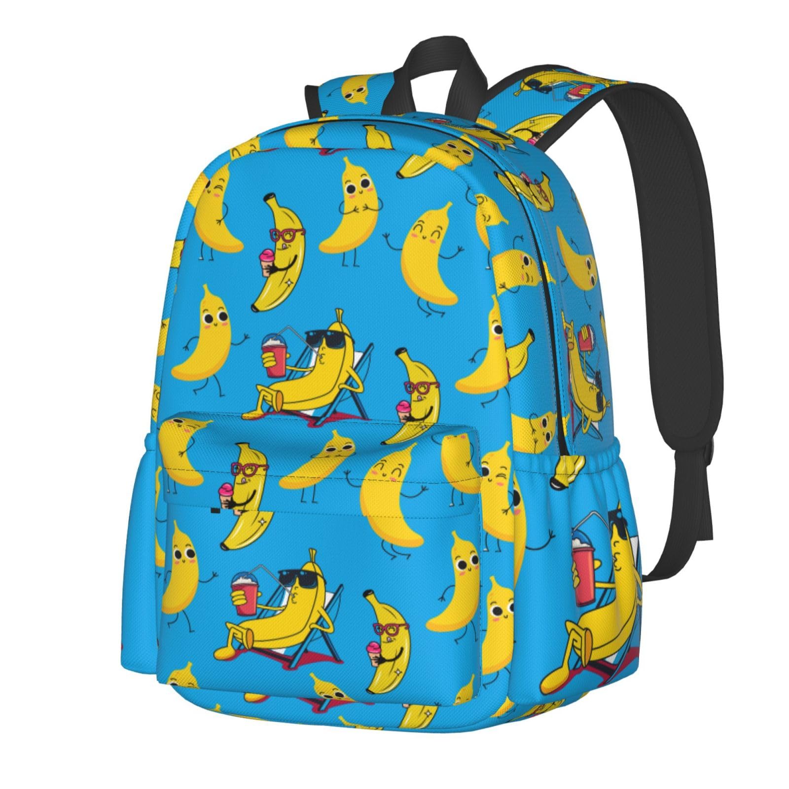DEKIFNHG Funny Banana Backpack Casual Sports Bookbag School Laptop Backpack for Students Boys Girls