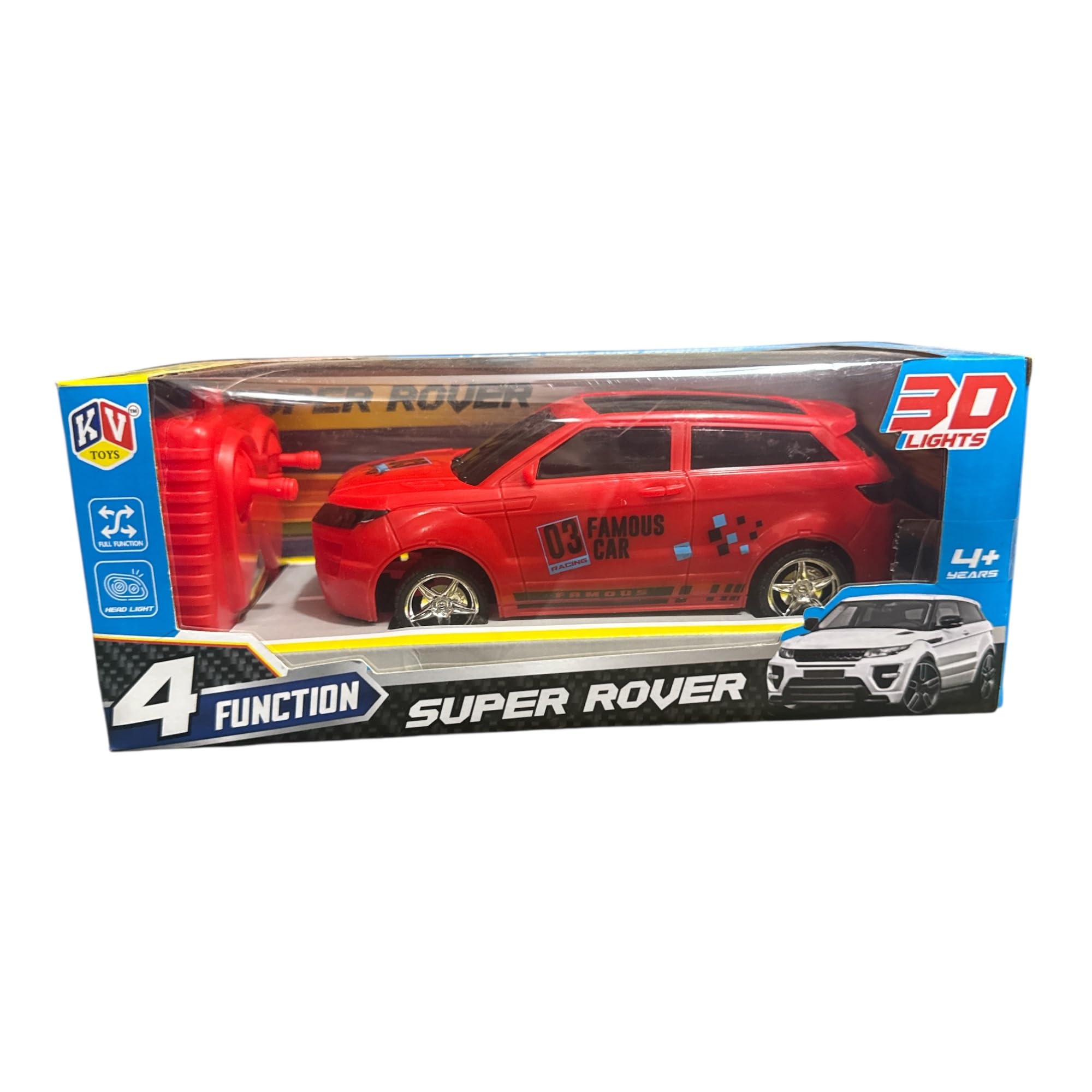 KV TOYS Super Rover 3D Light Toy Car, 4 Functions,Ages 4+ : Amazon