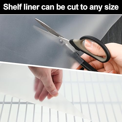 Miniatura 3 de 8 piezas de revestimiento de plástico esmerilado para estantes, impermeables, no adhesivas, para estantes de alambre, cubierta de estantería de