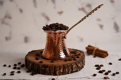 Miniatura 3 de SANTA MARLA Cafetera árabe, cafetera turca, hecha a mano, Cezve para 1-2 personas (pequeña)