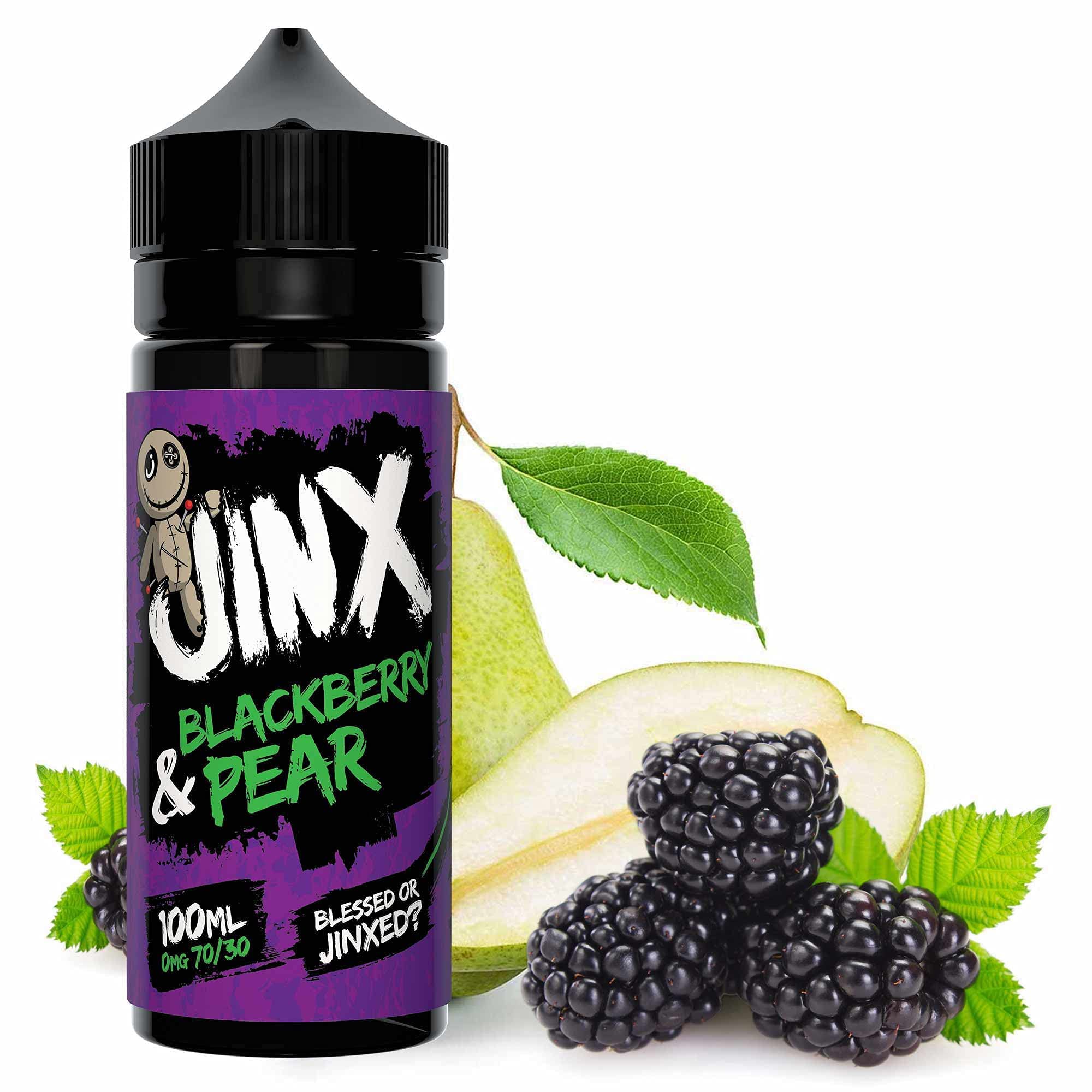 100ml JINX Premium Vape E Liquid | Ecig Vape Juice 70:30 VG/PG | 0mg  Shortfill For All E Cigarettes Vape Kits Box Mods Starter Kits | No  Nicotine (Blackberry & Pear) :