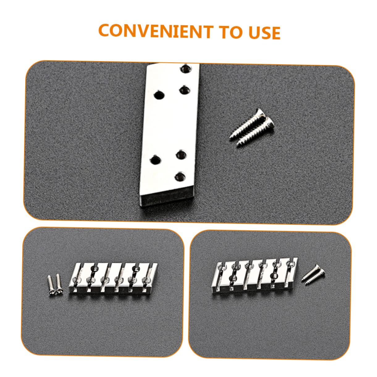 Toyvian 2stücke Headless Guitar Bridge Vintage Style Mit String Lock Bass Saiten Schräg Hochwertige Gitarren-zubehörteile Für Musiker Und Bands