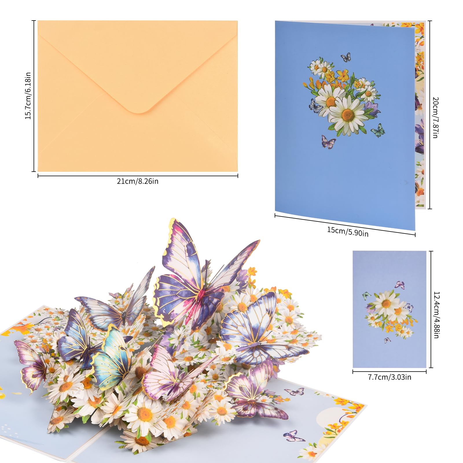 Cartes de vœux pop-up 3D pour femme – Cadeau attentionné pour maman, épouse, petite amie, sœur, fille, amie | Pour anniversaire, remerciement, Saint-Valentin, Noël, fête des mères « Thinking of You