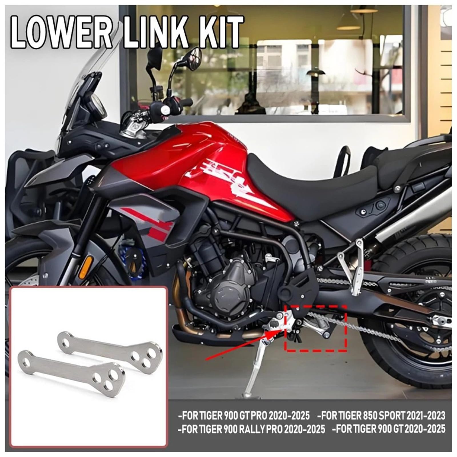 Zestaw łączników obniżających Pasuje do Triumph Tiger 850 Sport 21-23 zestaw łączników obniżających tylne zawieszenie motocykla poduszka opadająca dźwignia