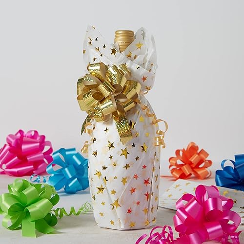 Miniatura 5 de Berwick The Perfect Bow Pull Ribbon, tamaño acabado de 4 pulgadas con 18 bucles, color blanco, 50 piezas