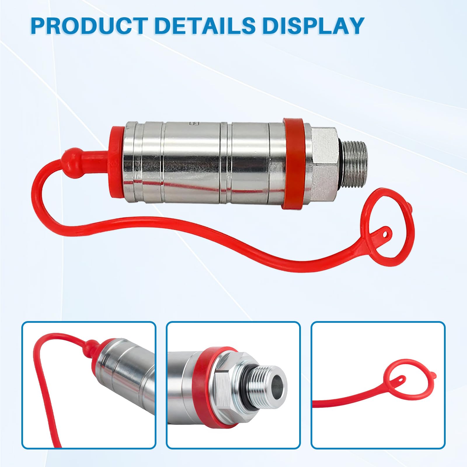 2 PCS 1,27 cm (1/2 Zoll) Hydraulik-Schnellkupplung Hydraulische Schnelltrennung mit Staubkappe Ersatz für JD 6410 6400 6420 7430 Teilenummer AL166181 AL200979 AL170665 AL119348 AL112951