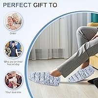 Vista 29 de SUZZIPAD Pantuflas para microondas y calentador de pies para cama, pantuflas térmicas para microondas para mujeres y hombres, calentadores de pies