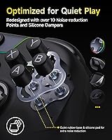 Vista 2 de EasySMX X05Pro Wireless PC Controller – Quiet-Press Buttons, 2-Stage Impulse Triggers, 2 Programmable Buttons, Hall Joysticks, 1000mAh Battery