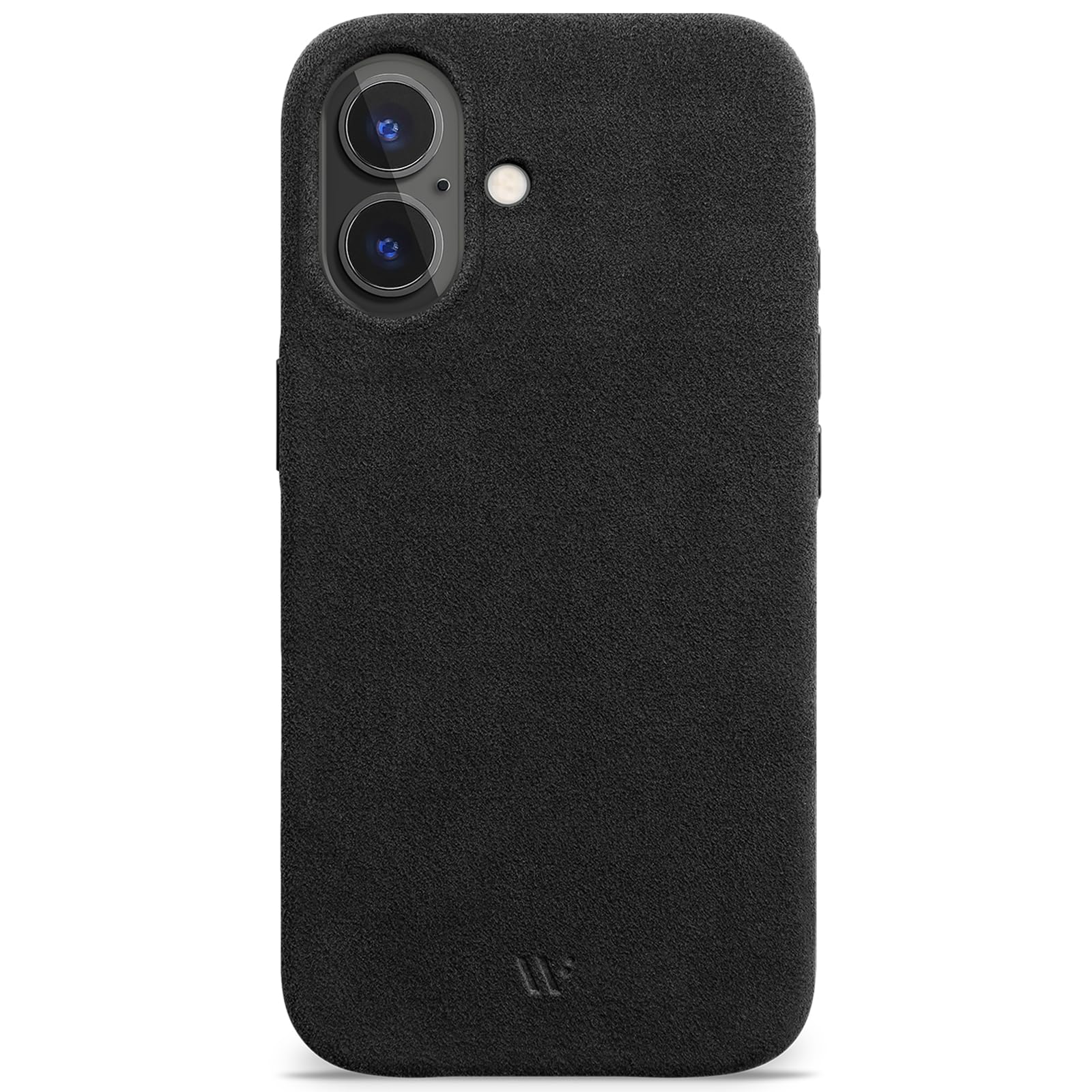 WIIUKA Etui do iPhone 17, oryginalne Alcantara®, ręcznie wykonane, bardzo cienkie, premium etui na telefon komórkowy, Case, Qi, alternatywa dla skóry, skiin Alcantara, czarne