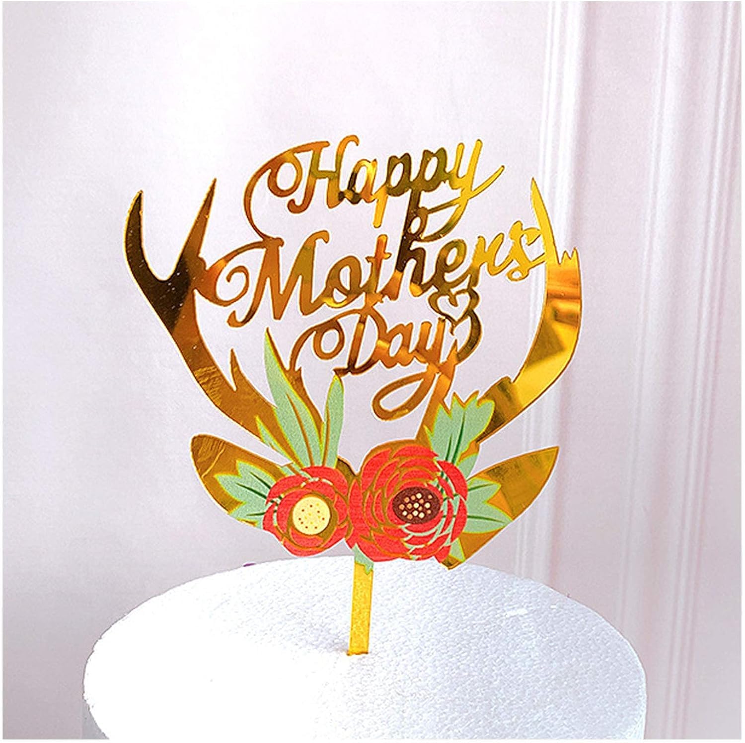 Cake Topper Kuchendekorationen for Geburtstag, Hochzeit, Party, Kuchendeckel, Acryl, Cupcake-Topper, alles Gute for Geburtstag, Dekoration, Kuchen, Dessert, Dekoration, geeignet for Muttertag, A, 10 S