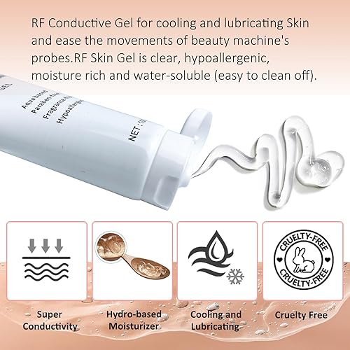 Miniatura 5 de Gel RF paquete de 2  Gel de refrigeración y conducción de la piel para uso con dispositivos de belleza de levantamiento facial y estiramiento de la