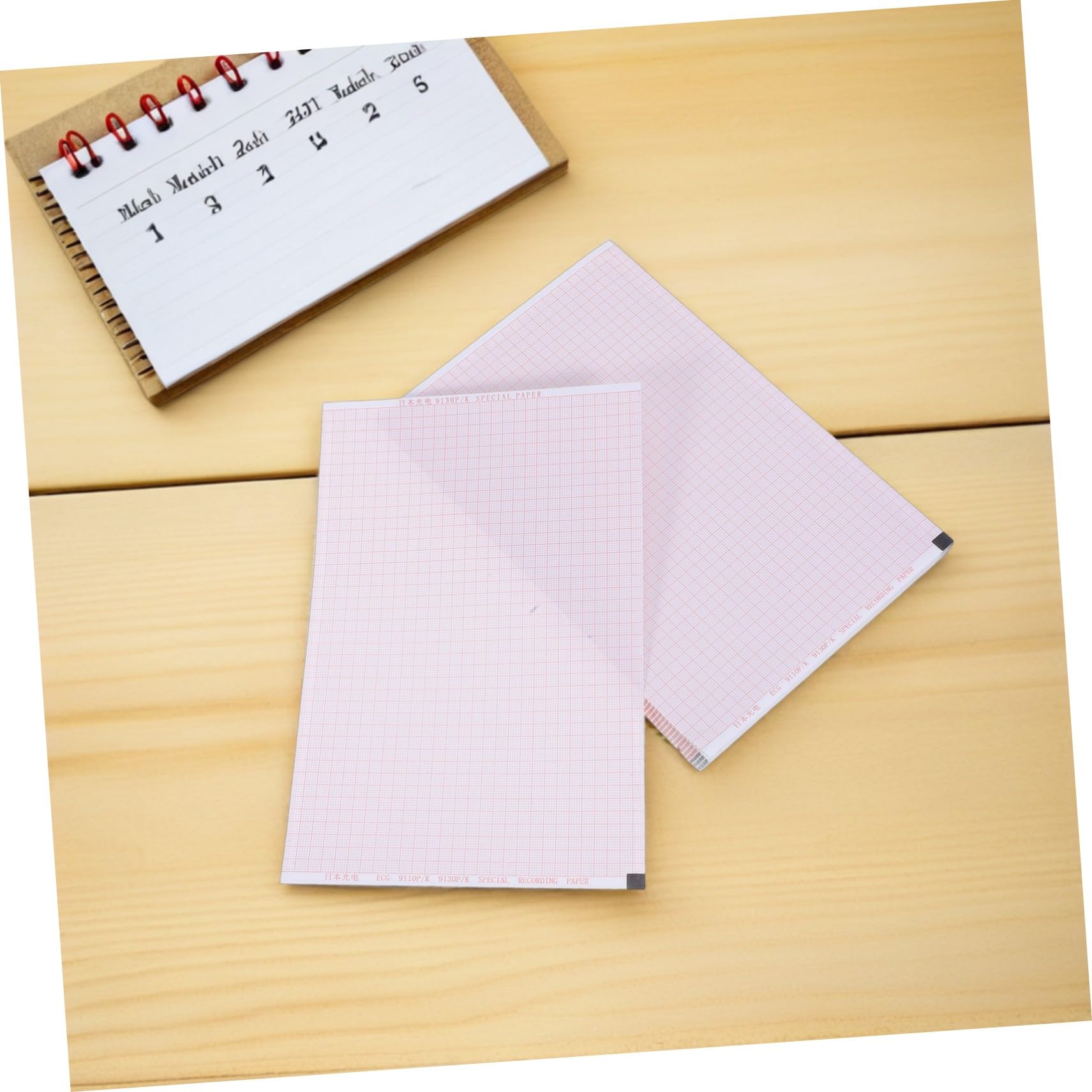PRETYZOOM 3 Stück Buch Elektrokardiogramm Papier Thermopapier mit Raster für Klinische Diagnostik Kompatibel mit Vielen Modellen Schnelle Druckfunktion Präzise Herzsignalaufzeichnung
