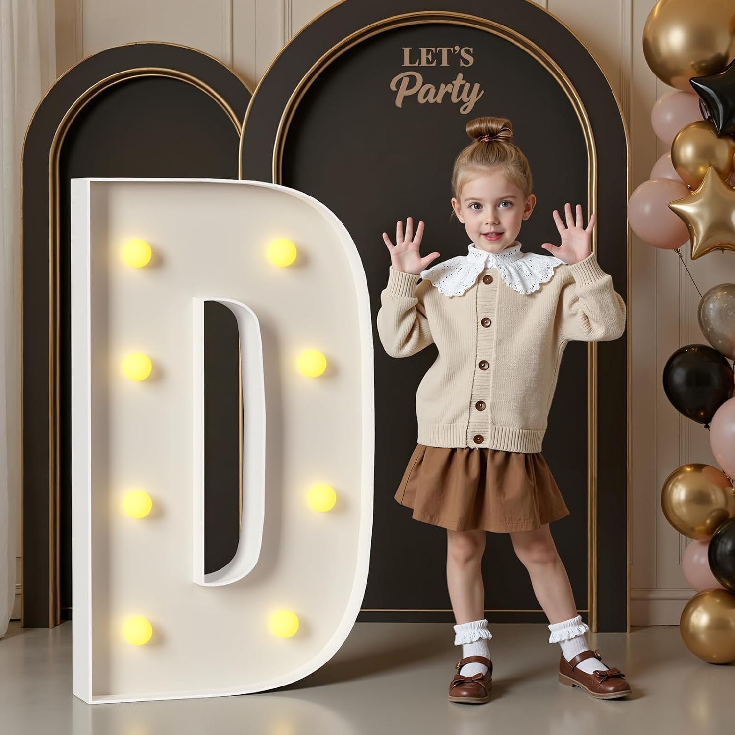 Mixifox 18 Light up Numbers 4 Feet Tall, 18 Marquee Numbers for Party, 18th Birthday Decorations, Big 18 Sign with Light for Anniversary, Birthday Backdrop Decor