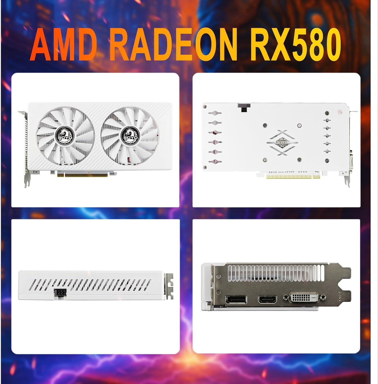 SOYO AMD Radeon RX 580 Graphics Card, 8GB GDDR5 256 Barbados Ubuy