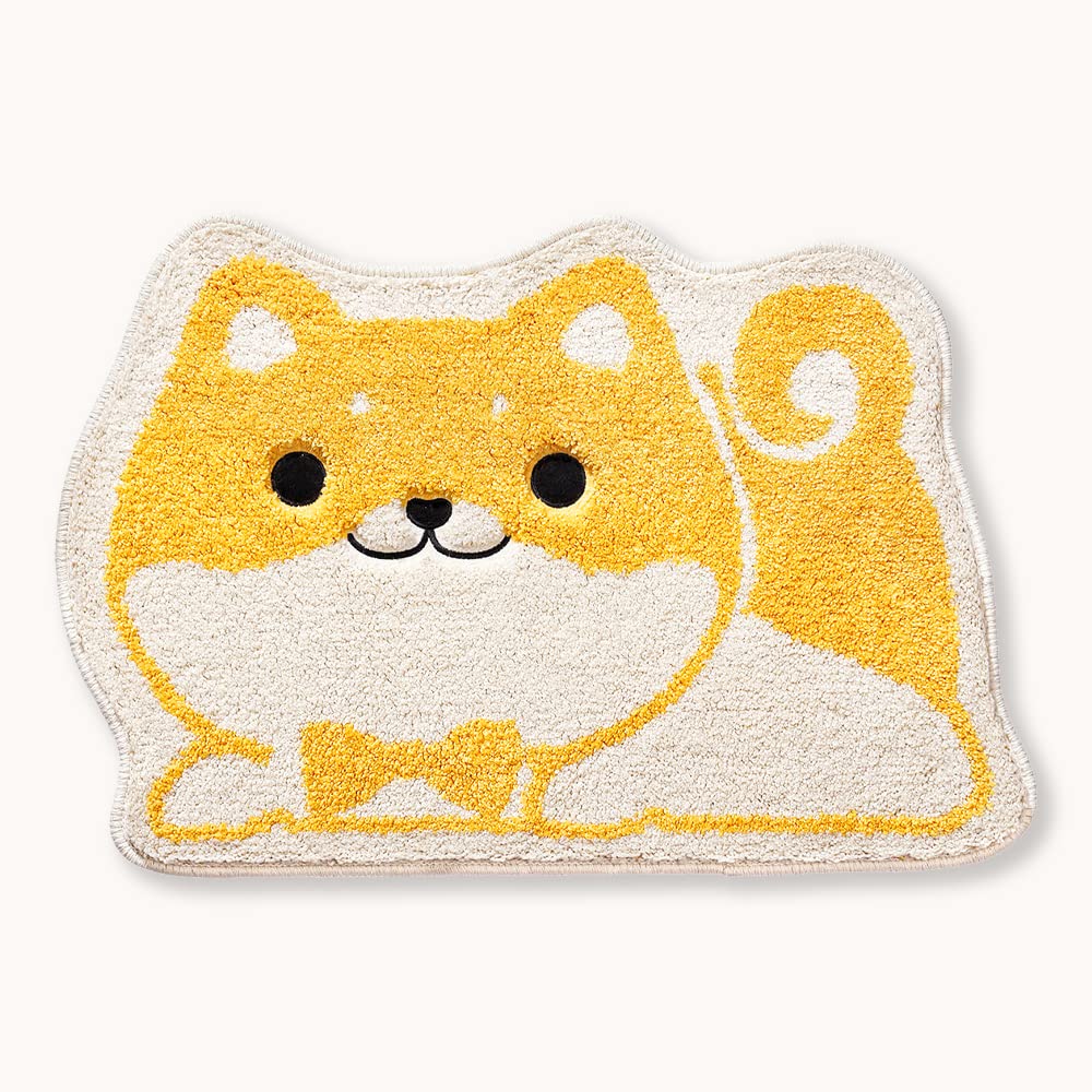 Molesun 18.5" x 27.5" Dog Bath Rug Bathroom Rug Bath Mat Non-Slip Soft Shower Rug Plush Microfiber Water Absorbent Thick Shaggy Floor Mats, Machine Washable